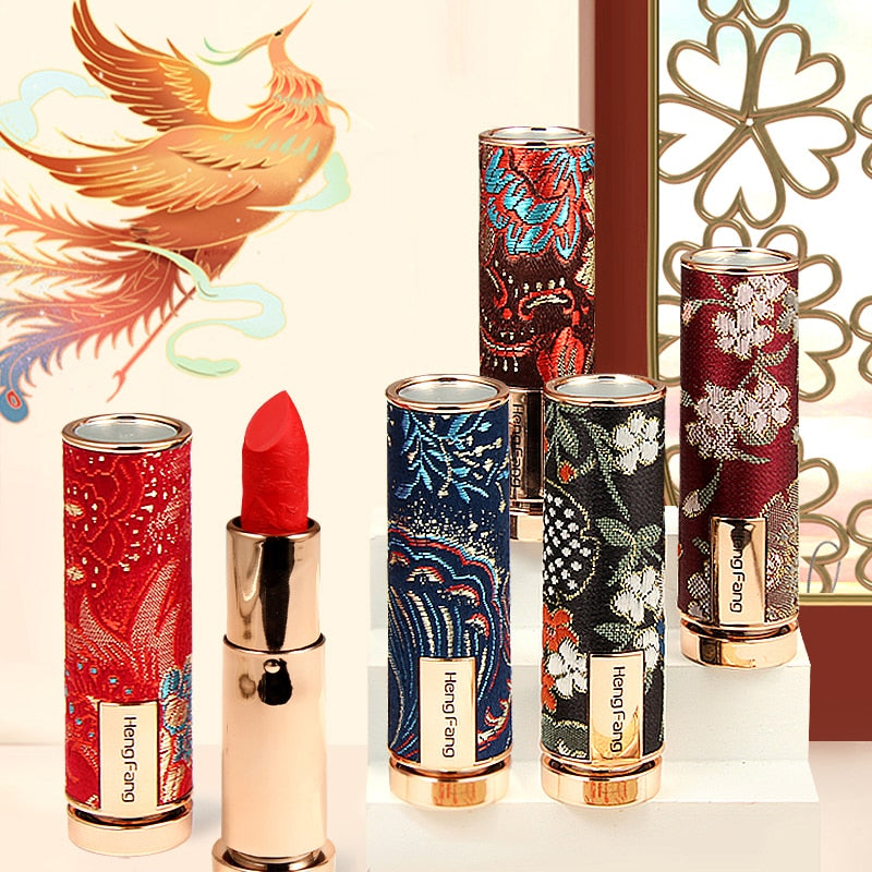 Oriental Classical Beauty Vintage Velvet Lipstick Matte Pigmented Waterproof Lasting Lip Makeup Silky touch Charming Cosmetics