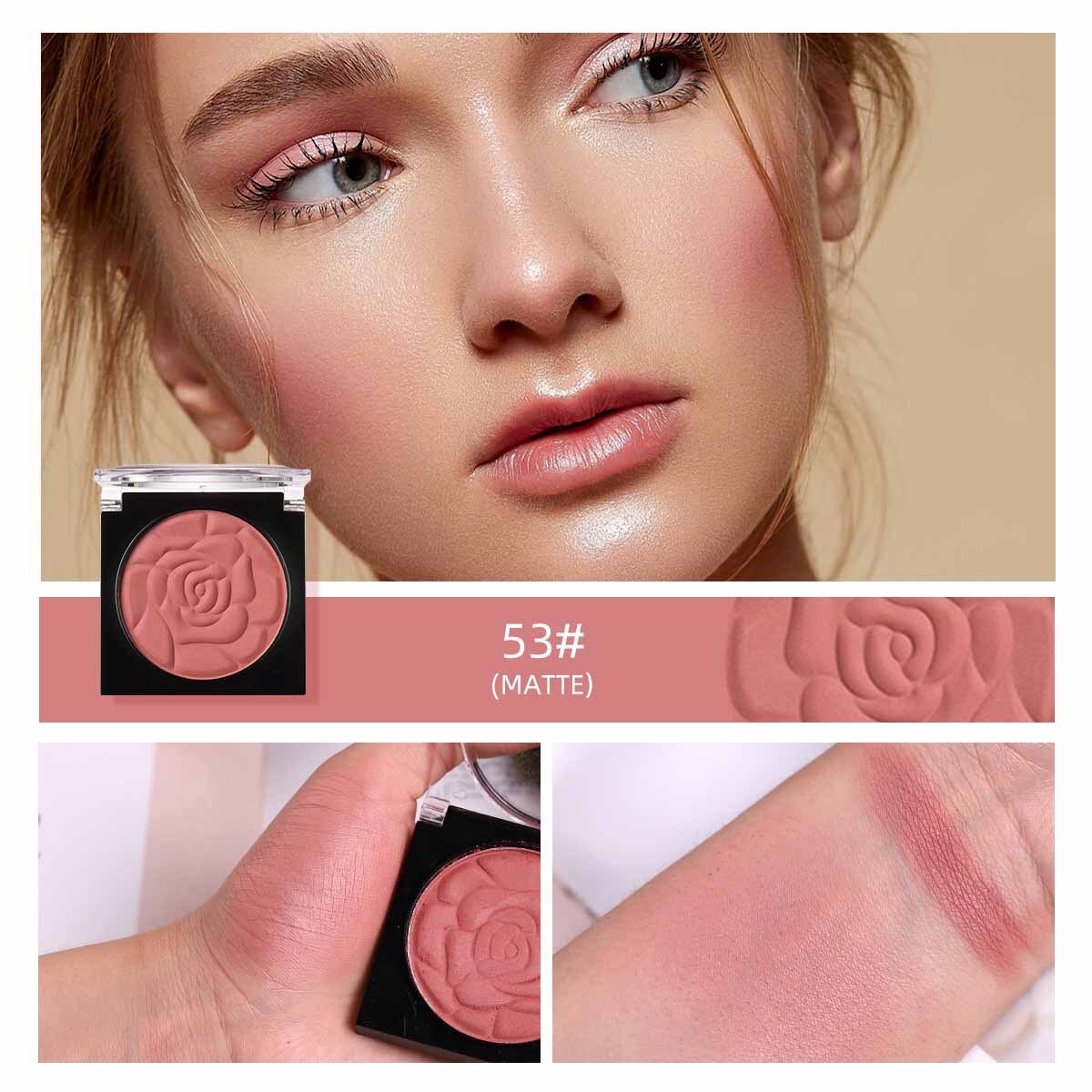 MENOW B705 10-Color Petal Blush Monochrome Blush Rouge Natural Durable Concealer Matte Pearlescent Blush Makeup Cosmetic Gift