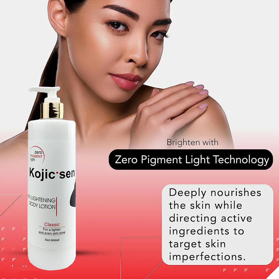 500ml Fast Whitening Cream For Dark skin Kojic Sen Moisturizing Lightening Body Lotion Skin Care for Flawless Even Skin Tone
