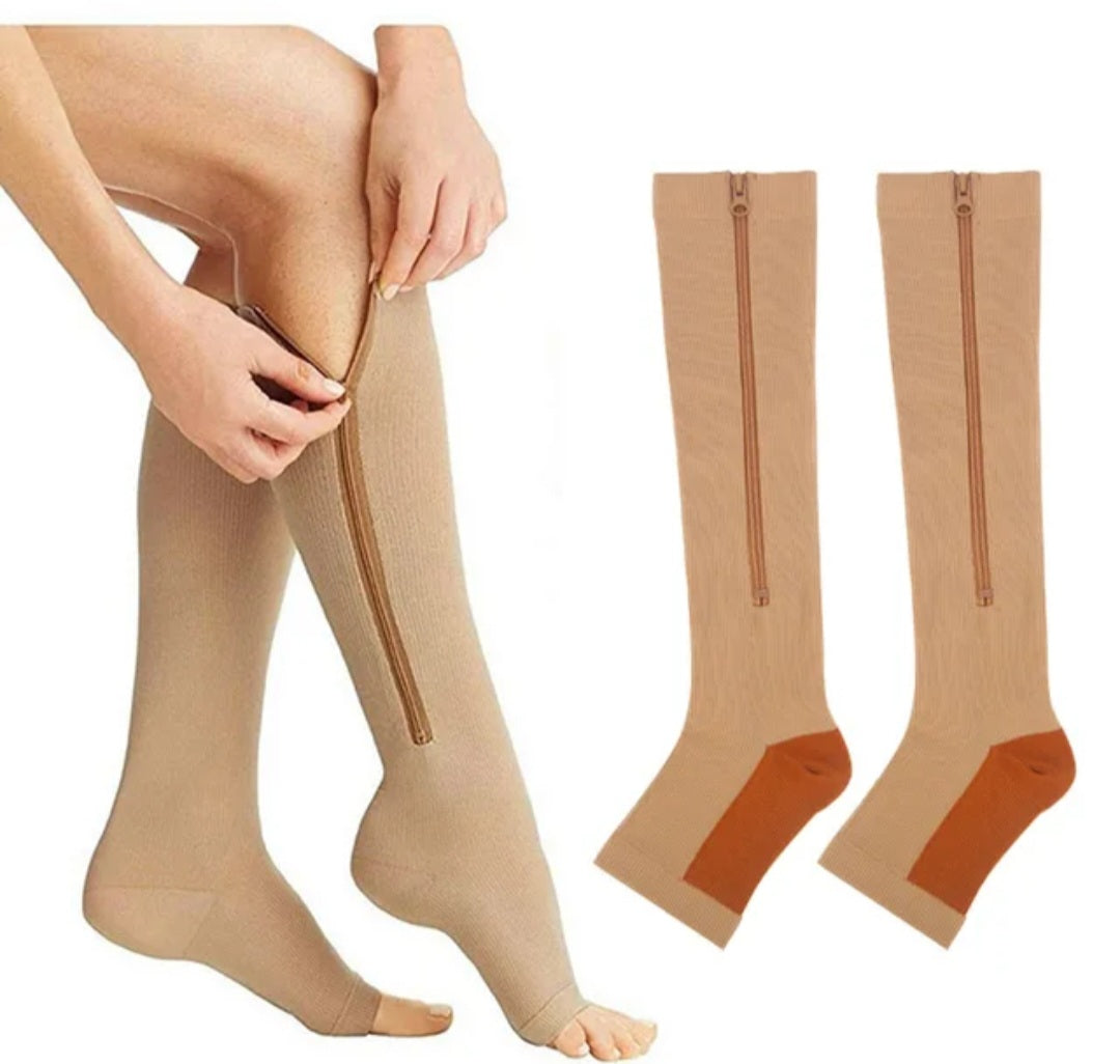 Compression socks open toe